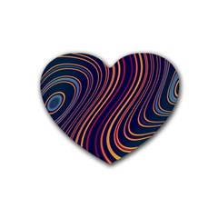 Fractal Mathematics Generated Rubber Coaster (heart)  by Bajindul