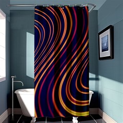 Fractal Mathematics Generated Shower Curtain 36  X 72  (stall)  by Bajindul