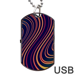 Fractal Mathematics Generated Dog Tag Usb Flash (two Sides) by Bajindul