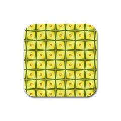 Background Pattern Gold Rubber Square Coaster (4 Pack)  by Bajindul