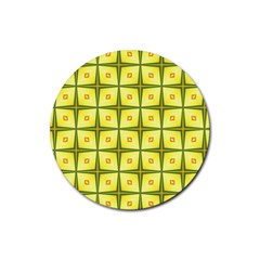 Background Pattern Gold Rubber Coaster (round)  by Bajindul