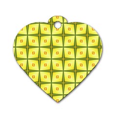 Background Pattern Gold Dog Tag Heart (one Side) by Bajindul