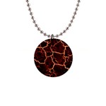 Lava Fire 1  Button Necklace Front