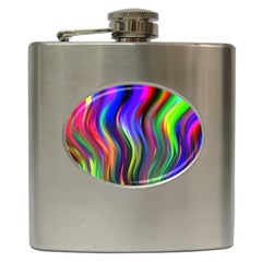 Lines Swinging Plasma Cross Hip Flask (6 Oz) by Bajindul