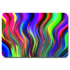 Lines Swinging Plasma Cross Large Doormat  by Bajindul