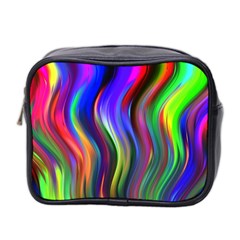 Lines Swinging Plasma Cross Mini Toiletries Bag (two Sides) by Bajindul