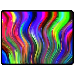 Lines Swinging Plasma Cross Fleece Blanket (large)  by Bajindul