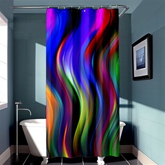 Lines Swinging Plasma Cross Shower Curtain 36  X 72  (stall)  by Bajindul