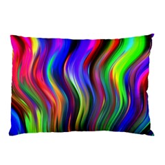 Lines Swinging Plasma Cross Pillow Case (two Sides) by Bajindul