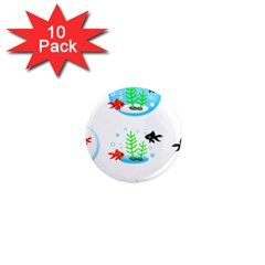 Fish Goldfish Water 1  Mini Magnet (10 Pack)  by Bajindul