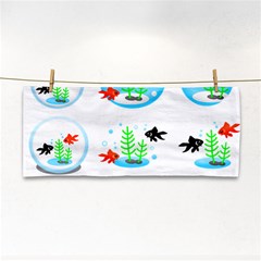 Fish Goldfish Water Hand Towel by Bajindul