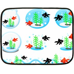 Fish Goldfish Water Fleece Blanket (mini) by Bajindul