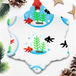 Fish Goldfish Water Ornament (Snowflake) Front