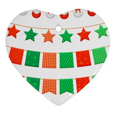 Christmas Bunting Banners Tasse Ornament (heart) by Bajindul