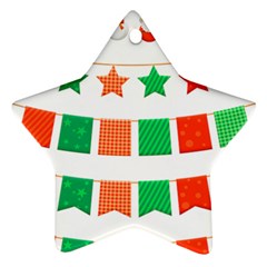 Christmas Bunting Banners Tasse Ornament (star) by Bajindul