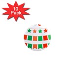 Christmas Bunting Banners Tasse 1  Mini Magnet (10 pack)  Front