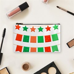 Christmas Bunting Banners Tasse Cosmetic Bag (small) by Bajindul