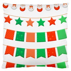 Christmas Bunting Banners Tasse Large Cushion Case (two Sides) by Bajindul