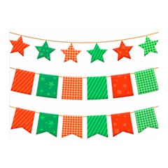 Christmas Bunting Banners Tasse Double Sided Flano Blanket (mini)  by Bajindul