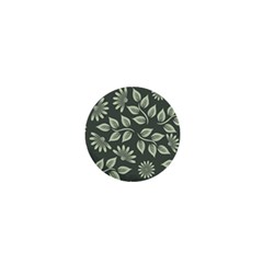 Flowers Pattern Spring Green 1  Mini Magnets by Bajindul