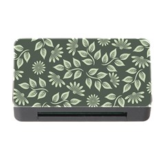 Flowers Pattern Spring Green Memory Card Reader With Cf by Bajindul