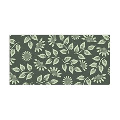 Flowers Pattern Spring Green Yoga Headband by Bajindul