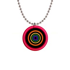 Neon Light Abstract 1  Button Necklace by Bajindul