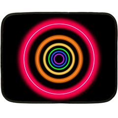 Neon Light Abstract Fleece Blanket (mini) by Bajindul