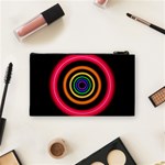 Neon Light Abstract Cosmetic Bag (Small) Back