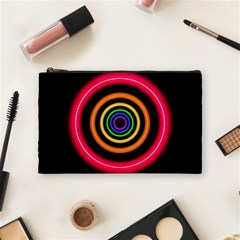 Neon Light Abstract Cosmetic Bag (medium) by Bajindul