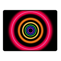 Neon Light Abstract Fleece Blanket (small) by Bajindul