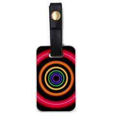 Neon Light Abstract Luggage Tag (one Side) by Bajindul