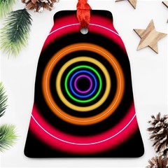 Neon Light Abstract Bell Ornament (two Sides) by Bajindul