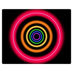 Neon Light Abstract Double Sided Flano Blanket (medium)  by Bajindul