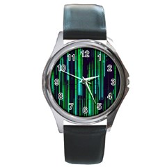 Background Blur Round Metal Watch by Bajindul