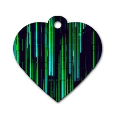 Background Blur Dog Tag Heart (One Side)