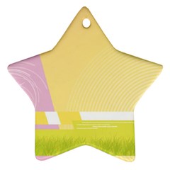 Geometric Botany Brochure Star Ornament (two Sides) by Bajindul