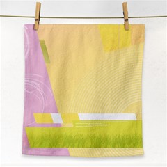 Geometric Botany Brochure Face Towel by Bajindul