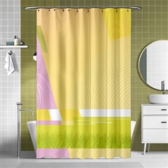 Geometric Botany Brochure Shower Curtain 48  X 72  (small)  by Bajindul