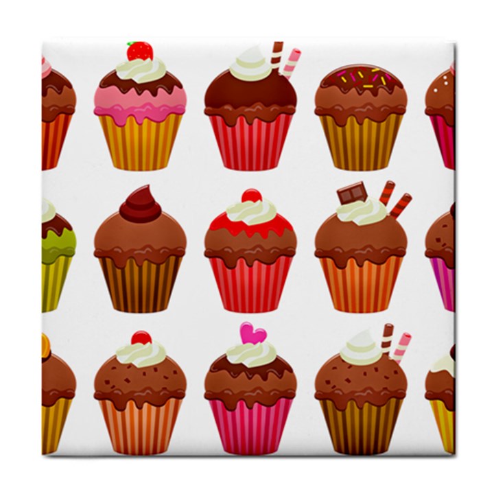 Chocolate Cake Muffin Tile Coasters