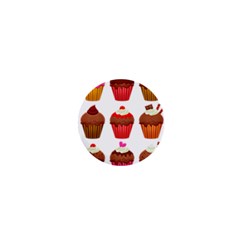 Chocolate Cake Muffin 1  Mini Magnets by Bajindul