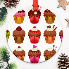 Chocolate Cake Muffin Ornament (round) by Bajindul