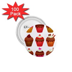 Chocolate Cake Muffin 1 75  Buttons (100 Pack)  by Bajindul