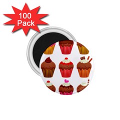 Chocolate Cake Muffin 1 75  Magnets (100 Pack)  by Bajindul