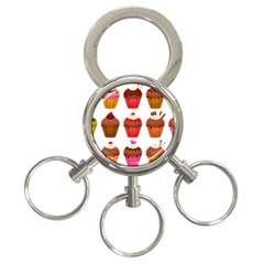 Chocolate Cake Muffin 3-ring Key Chain by Bajindul