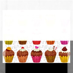 Chocolate Cake Muffin Rectangular Jigsaw Puzzl by Bajindul