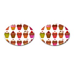 Chocolate Cake Muffin Cufflinks (oval) by Bajindul