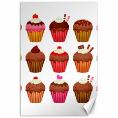 Chocolate Cake Muffin Canvas 20  X 30  by Bajindul