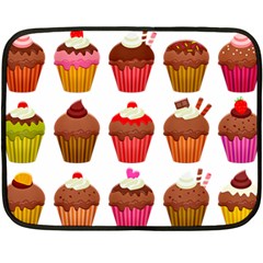 Chocolate Cake Muffin Fleece Blanket (mini) by Bajindul