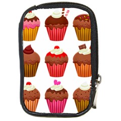 Chocolate Cake Muffin Compact Camera Leather Case by Bajindul